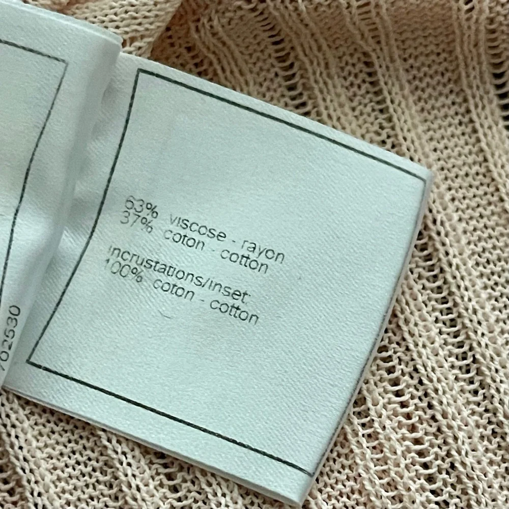 CHANEL Pink Flutter Sleeve Lightweight Knit Top